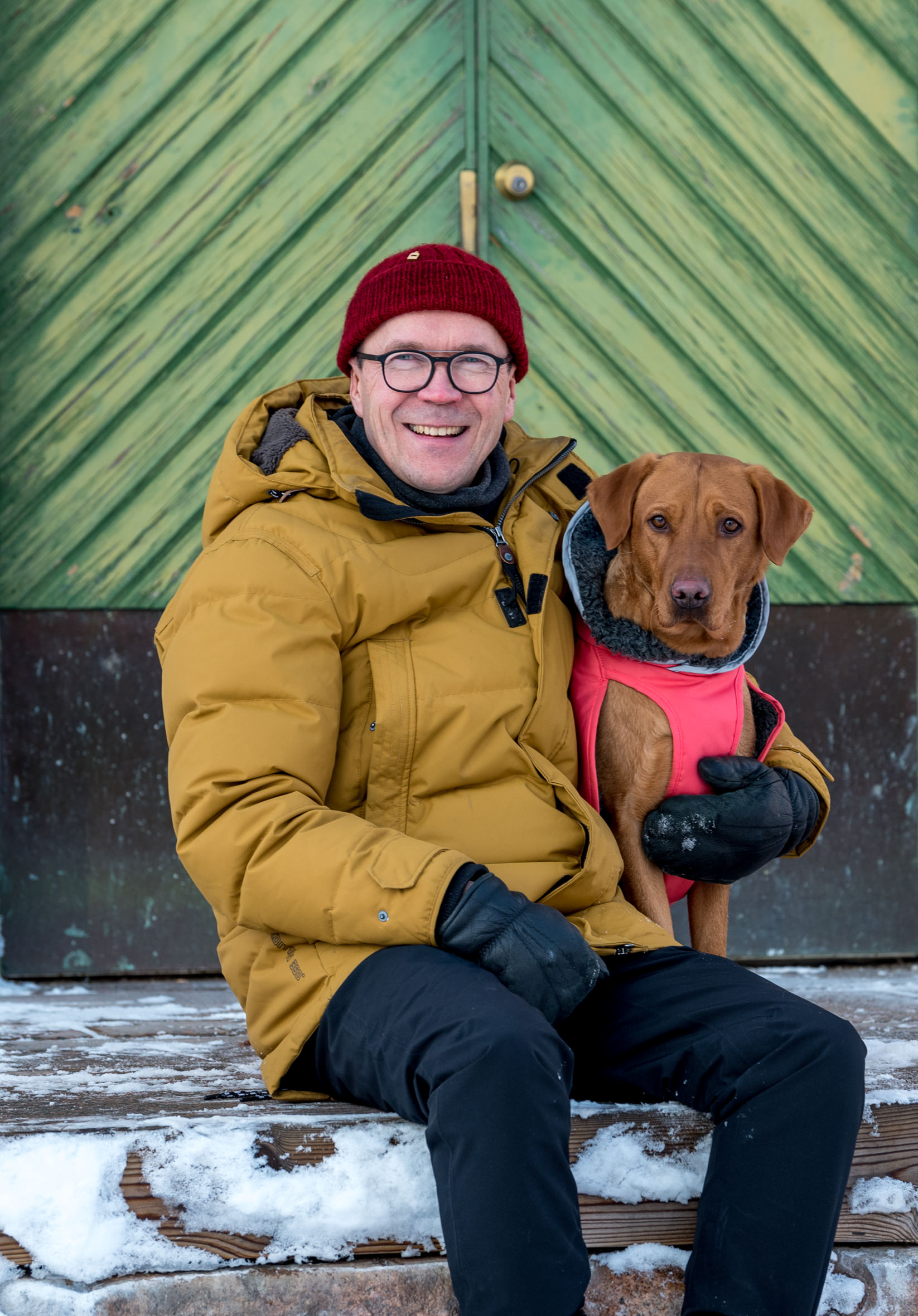 Mikko Griinari och Nutrolin-kontorshunden Lily