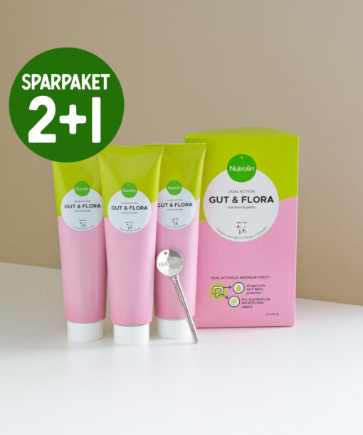Nutrolin® GUT & FLORA 600g – sparpaket med 3 tuber för priset av 2!