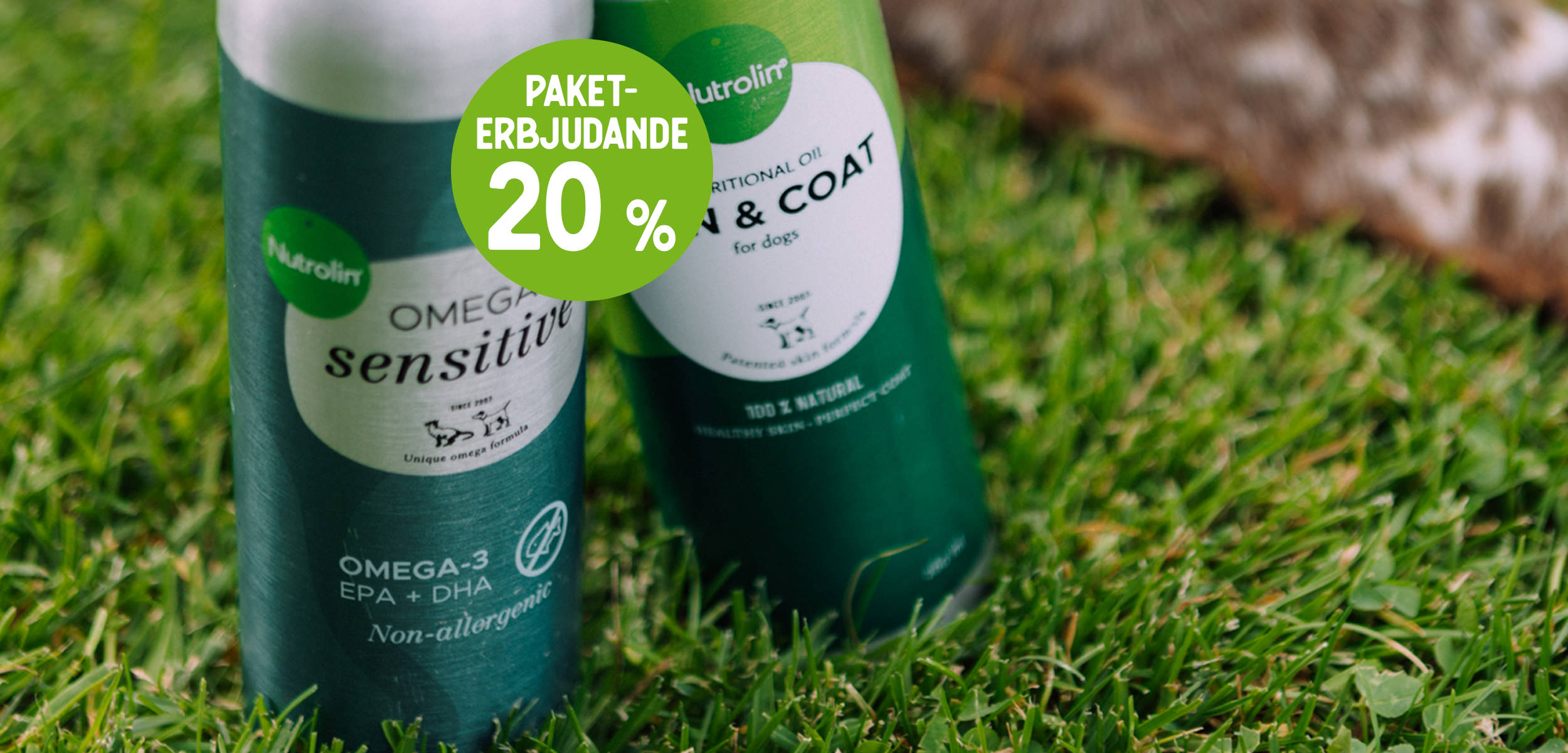 Nutrolin® SKIN & COAT och OMEGA SENSITIVE en oslagbar omega-duo